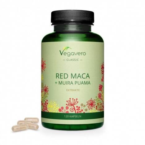 Vegavero Red Maca + Muira Puama, 120 Capsule